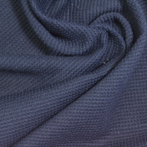 Polyester Cotton Knit Fabric, 180 gsm, 180 cm — Navy