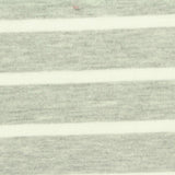 Light Grey Horizontal-Stripe French Terry, Viscose-Poly — photo 3