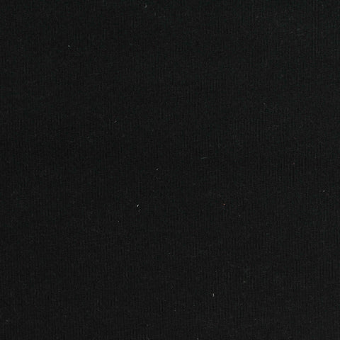 Cotton Polyester Stretch Piqué Knit Fabric, 410 gsm, 170 cm — Black