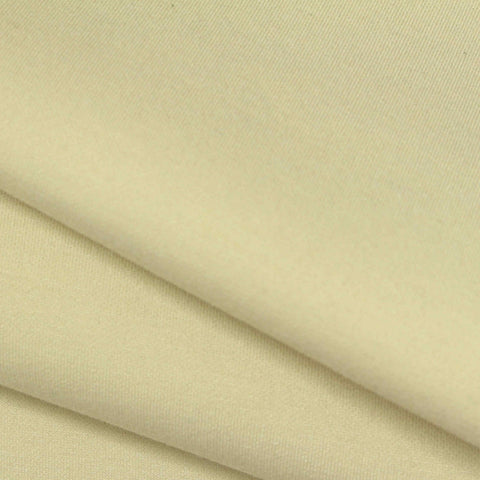 Yarn-Dyed Polyester Viscose Scuba Knit Fabric, 370 gsm, 160 cm — Beige