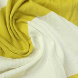 Yellow Horizontal-Stripe Jersey Knit, Cotton — photo 3