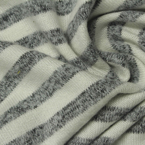 White Stripes Jersey Knit, Cotton