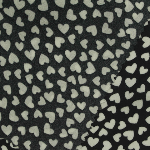 Off-White Hearts Woven, Polyester