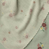 Burgundy Floral Chunky Knit, Poly-Viscose — photo 3