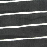 White Stripes Rib Knit, Viscose — photo 3