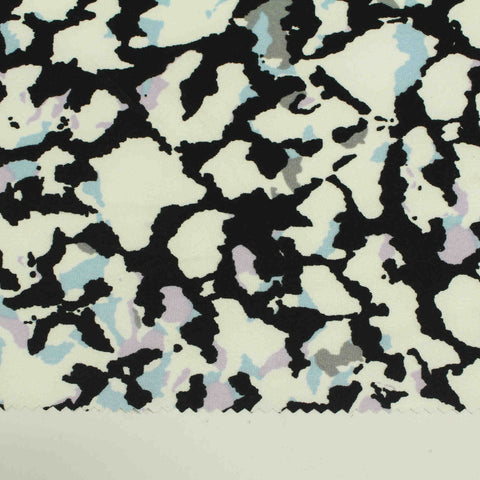 Black Animal Print Knit, Polyester, 195 gsm