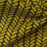 Mustard Herringbone Jacquard, Polyester — photo 3