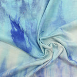 Blue Watercolor Jersey Knit, Polyester — photo 3