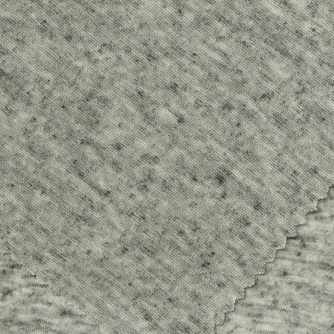 Heather Grey Marl Jersey Knit, Poly-Linen, 130 gsm