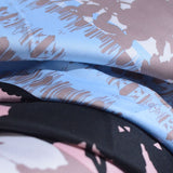 Light Blue Vertical-Stripe Sateen, Cotton — photo 3