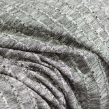 Heathered Grey Marl Rib Knit, Poly-Spandex — photo 3