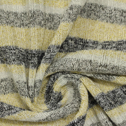 Polyester Viscose Stretch Rib Knit Fabric, 250 gsm, 160 cm — Khaki, ref EF-209700