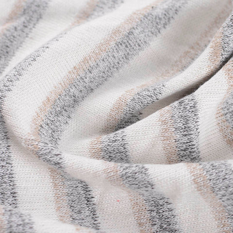 White Marl Interlock Knit, Polyester, 600 gsm