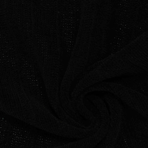 Black Marl Chenille, Polyester, 300 gsm