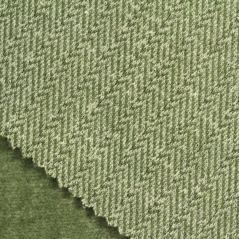 Green Heather French Terry, Polyester