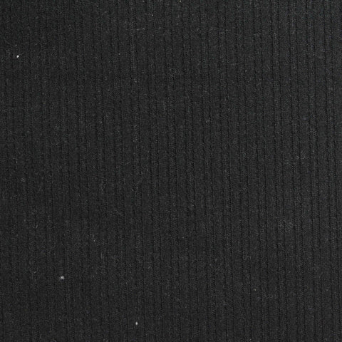 Viscose Polyester Blend Stretch Interlock Knit Fabric, 284 gsm, 180 cm — Black