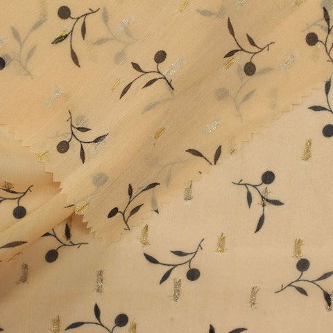 Gold Branches Chiffon, Polyester