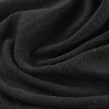 Slub 100% Polyester Interlock Knit Fabric, 290 gsm — Black — photo 3