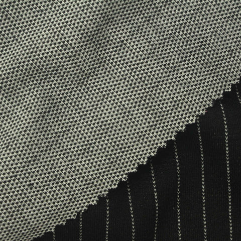 White Chevron Interlock Knit, Poly-Viscose