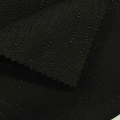 Black Dot Scuba Knit, Polyester