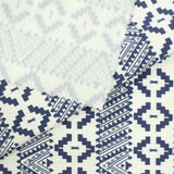 Navy Geometric-Diamond Bengaline, Viscose-Nylon — photo 3