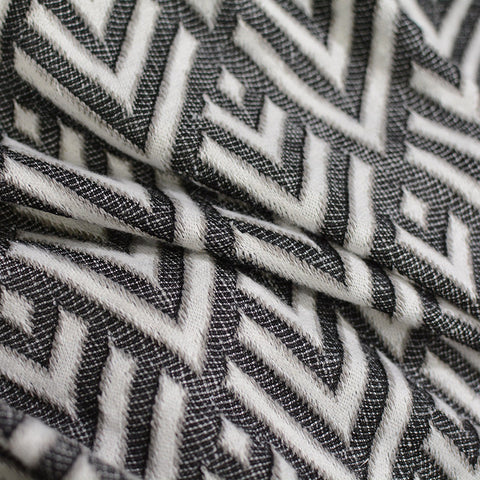 Black Geometric Jacquard, Polyester, 368 gsm
