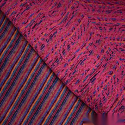 Red Vertical-Stripe Jacquard, Polyester