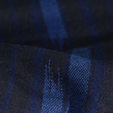 Blue Vertical-Stripe Jacquard, Poly-Viscose — photo 3