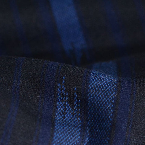 Blue Vertical-Stripe Jacquard, Poly-Viscose, 150 cm, ref EF-5645