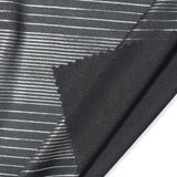 Silver Horizontal-Stripe Jersey Knit, Polyester — photo 3