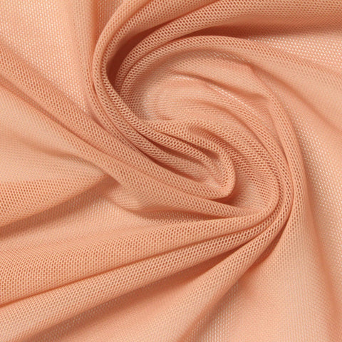 Nylon Stretch Mesh Fabric, 95 gsm, 160 cm — Orange