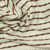 Brown Horizontal-Stripe Rib Knit, Cotton — photo 3