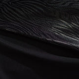 Black Tone-on-Tone Zebra Knit, Polyester — photo 3