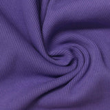 Cotton Polyester Stretch Rib Knit Fabric, 447 gsm, 145 cm — Purple — photo 3