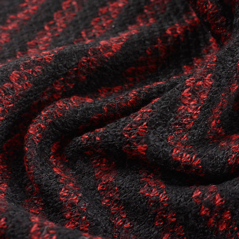 Red Horizontal-Band Jacquard, Polyester