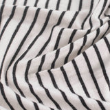 Black Horizontal-Stripe Jersey Knit, Viscose — photo 3
