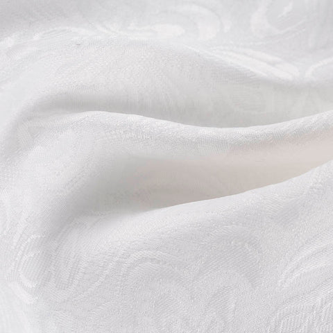 White Tone-on-Tone Floral Jacquard, Polyester, 223 gsm