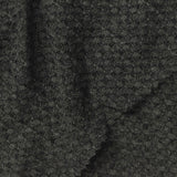 Black Textured Waffle Knit, Poly-Viscose — photo 3
