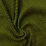 Modal Cotton Stretch Rib Knit Fabric, 160 gsm, 100 cm — Green — photo 3