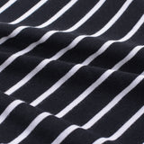 Black Horizontal-Stripe Jersey Knit, Poly-Viscose — photo 3