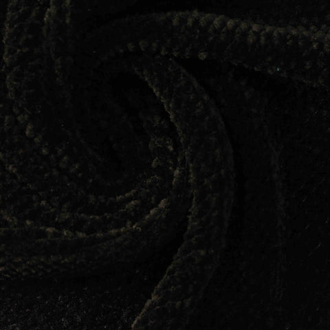 100% Polyester Chenille Fabric, 225 gsm, 145 cm — Black
