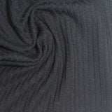 Polyester Viscose Stretch Rib Knit Fabric, 280 gsm, 134 cm — Grey — photo 3