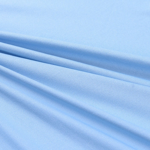 Polyester Stretch Knit Fabric, 120 gsm, 150 cm — Blue