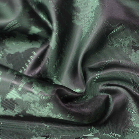 Green Tone-on-Tone Jacquard, Poly-Viscose, 91 gsm