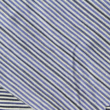 Cream Horizontal-Stripe Jersey Knit, Viscose-Poly — photo 3