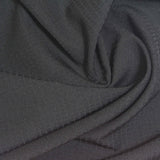 Polyester Stretch Waffle Knit Fabric, 107 gsm, 150 cm — Black — photo 3