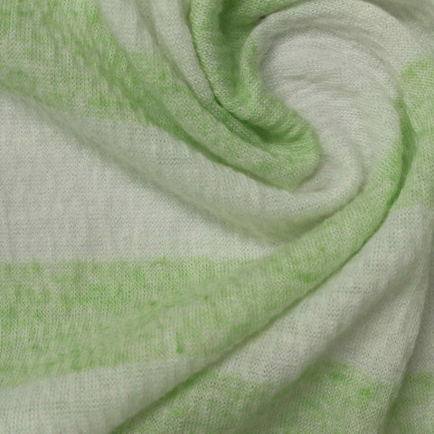 Light Green Horizontal-Stripe Crepe, Polyester