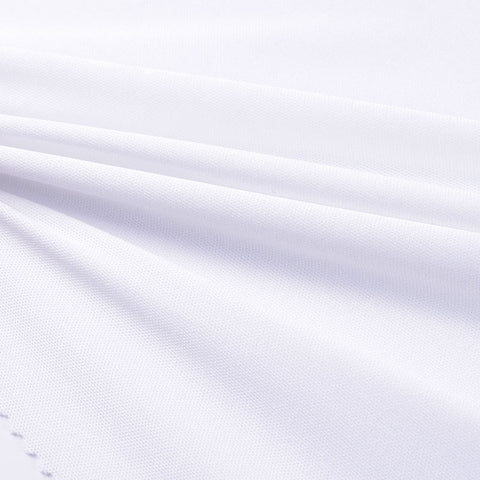 White Interlock Knit, Polyester