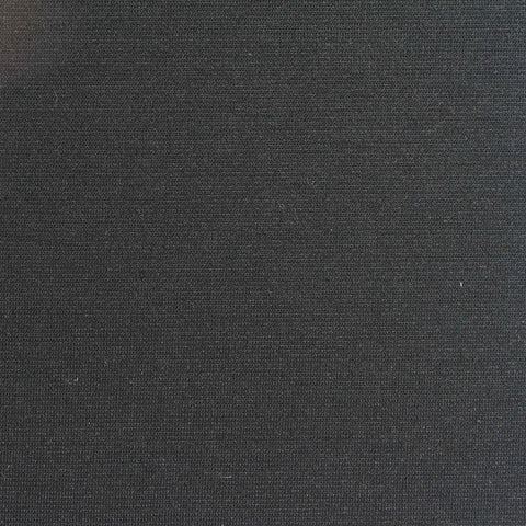 Brushed Polyester Viscose Stretch Ponte Knit Fabric, 300 gsm, 165 cm — Black