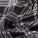 Black Bold-Plaid Interlock Knit, Polyester — photo 3
